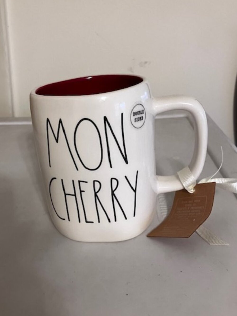 Rae Dunn Mon Cherry Mug NWT